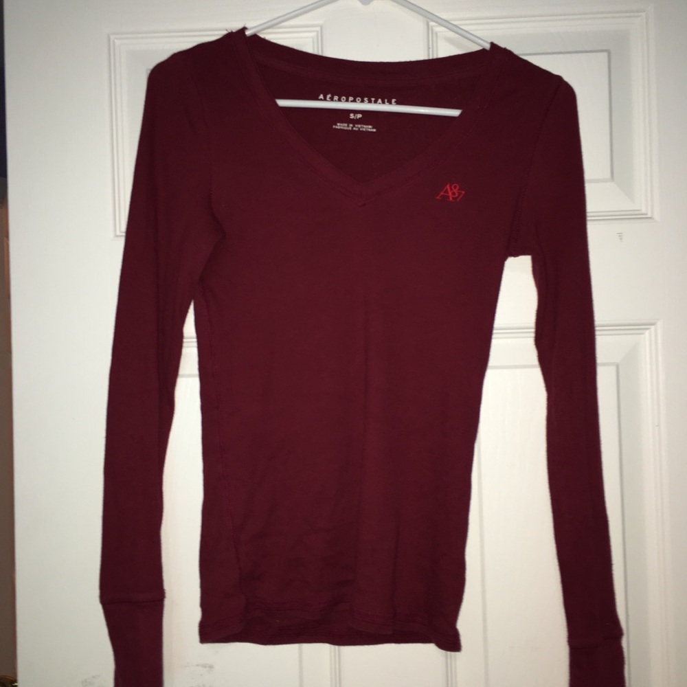 dark red aeropostale long sleeve